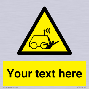 Custom warning run over by operator controlled machine